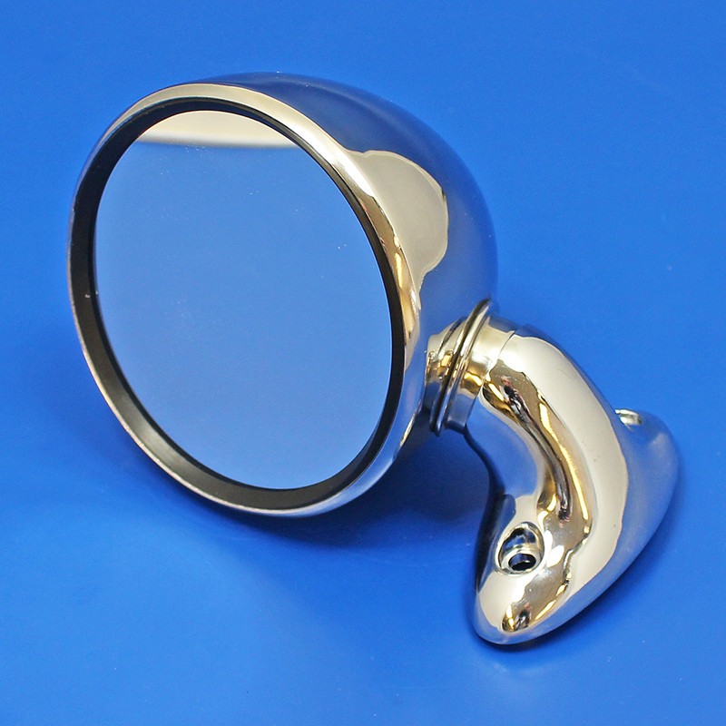 Door or wing mounted exterior mirror- Bullet style, Left Hand