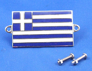 Enamel nationality flag badge / plaque Greece