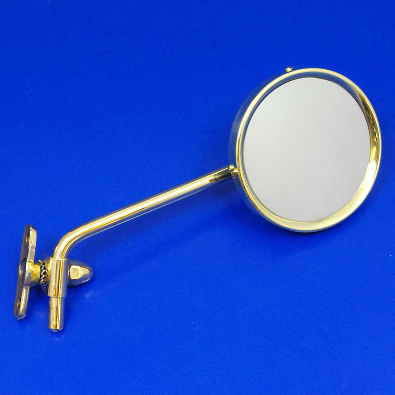 Small veteran or vintage pattern 'Toby' round mirror - 4