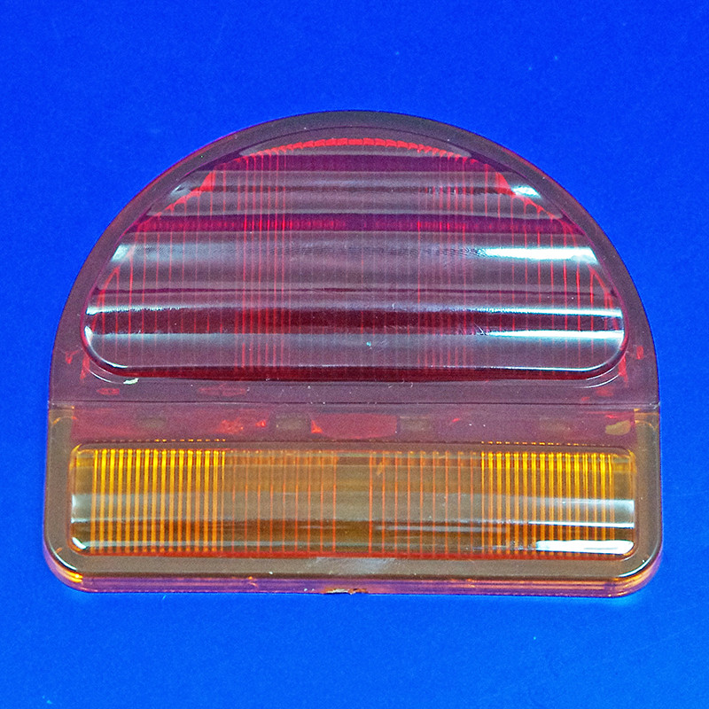 Red/Amber split lens for 249A/428A (and Lucas Type ST51) split lens 'D' lamps