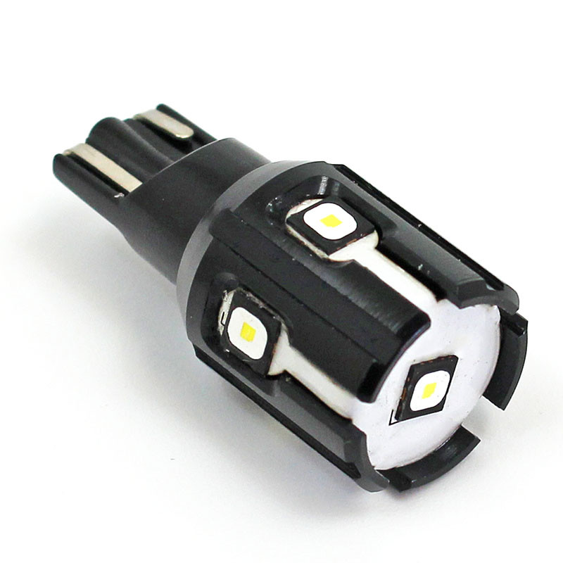 Compact White 6, 12 and 24V LED Warning lamp - WEDGE T15 W16W base