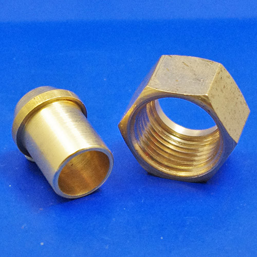 Solder type nut and nipple - 1/2