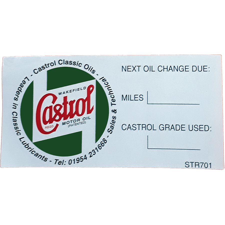 Castrol A Post Service Sticker