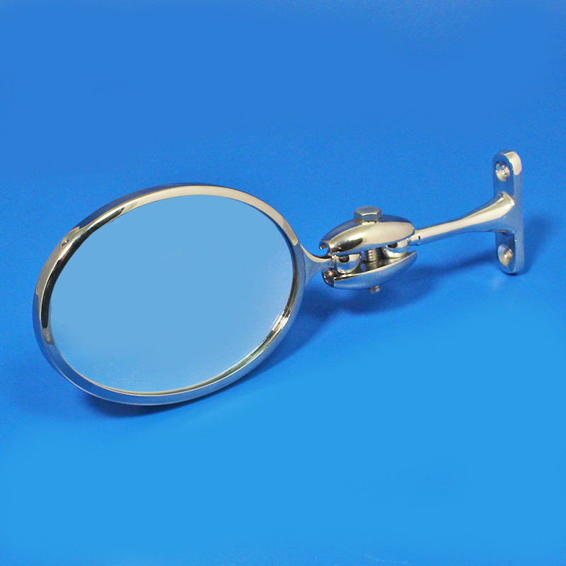 Oval rear view mirror - Equivalent to Desmo 263 model, stamped Desmo with extended arm