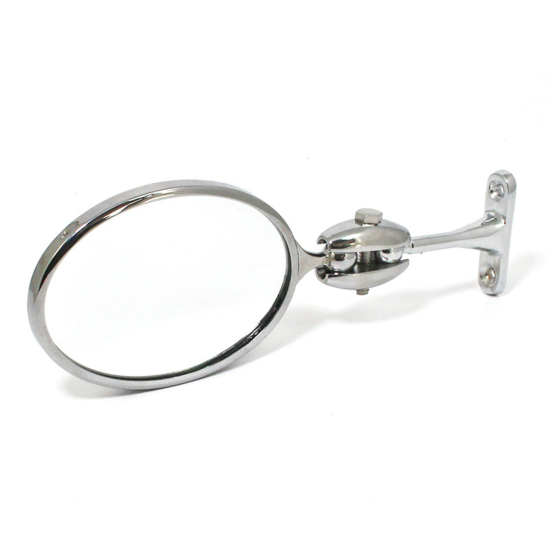 Oval rear view mirror - Equivalent to Desmo 263 model, stamped Desmo with extended arm