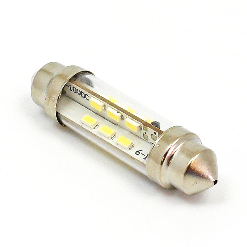 White 6V LED Festoon lamp - 11x42mm FESTOON fitting