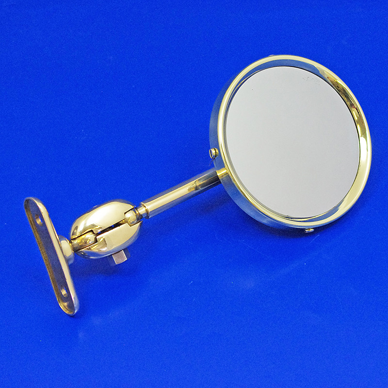 Small veteran or vintage pattern 'Toby' round mirror - 4