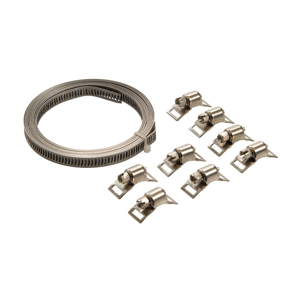 Cut-To-Size Stainless Steel Hose Clamp 9 piece set