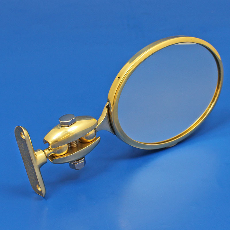 Oval rear view mirror - Equivalent to Desmo 263 model, riveted Desmo badge