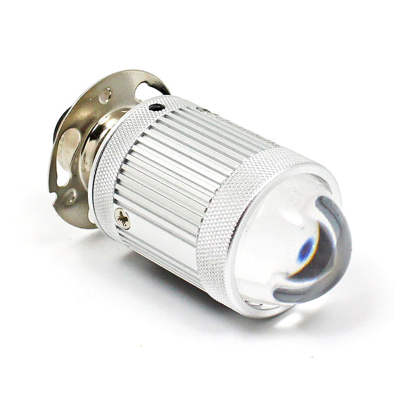 White premium 6, 12 & 24V LED Headlamp with LENS - APF P15D 30 base