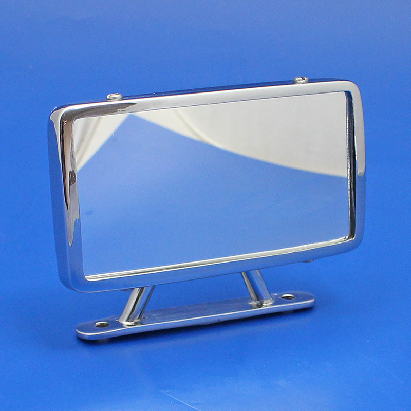 Rear view mirror  - Rectangular with cast triangular mounting arm