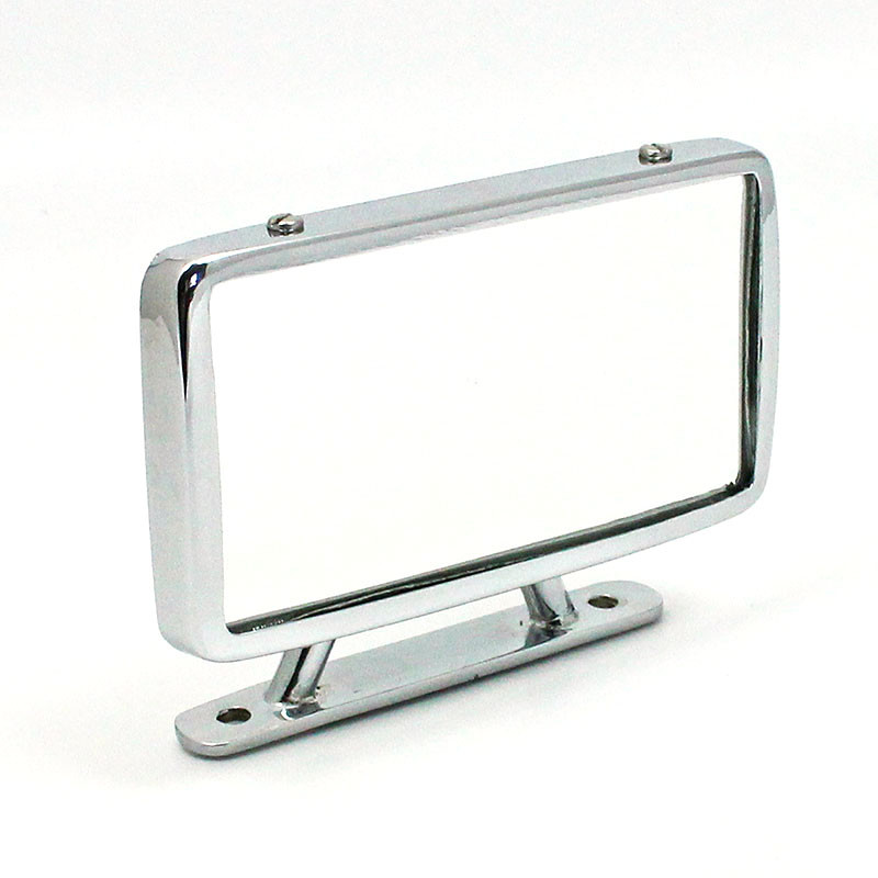 Rear view mirror  - Rectangular with cast triangular mounting arm