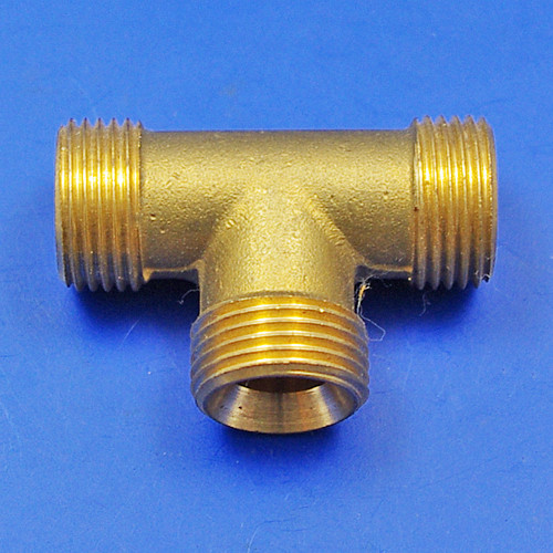 Solder nut type equal tee pieces - 3/8