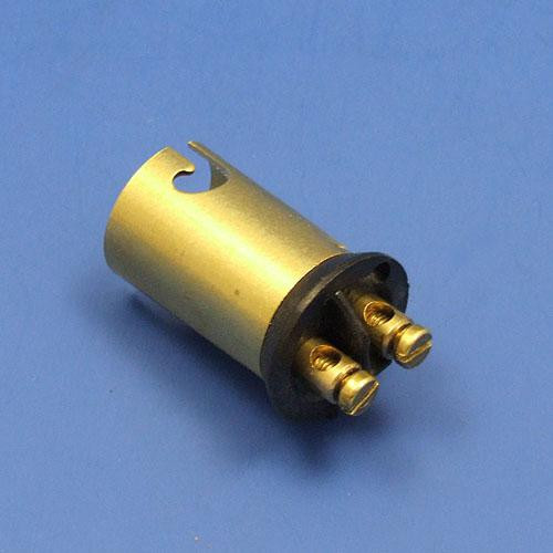 Brass Bulb Holder - BA15S, BA15D & BAY15D - Double contact parallel pin BA15D