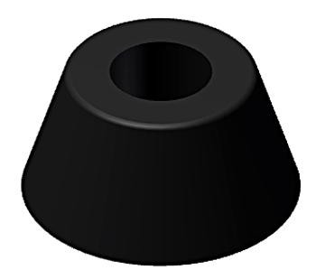 Rubber buffer and stop - 19mm diameter x 9mm high