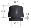 Rubber buffer and stop - 17mm diameter x 14mm high top section