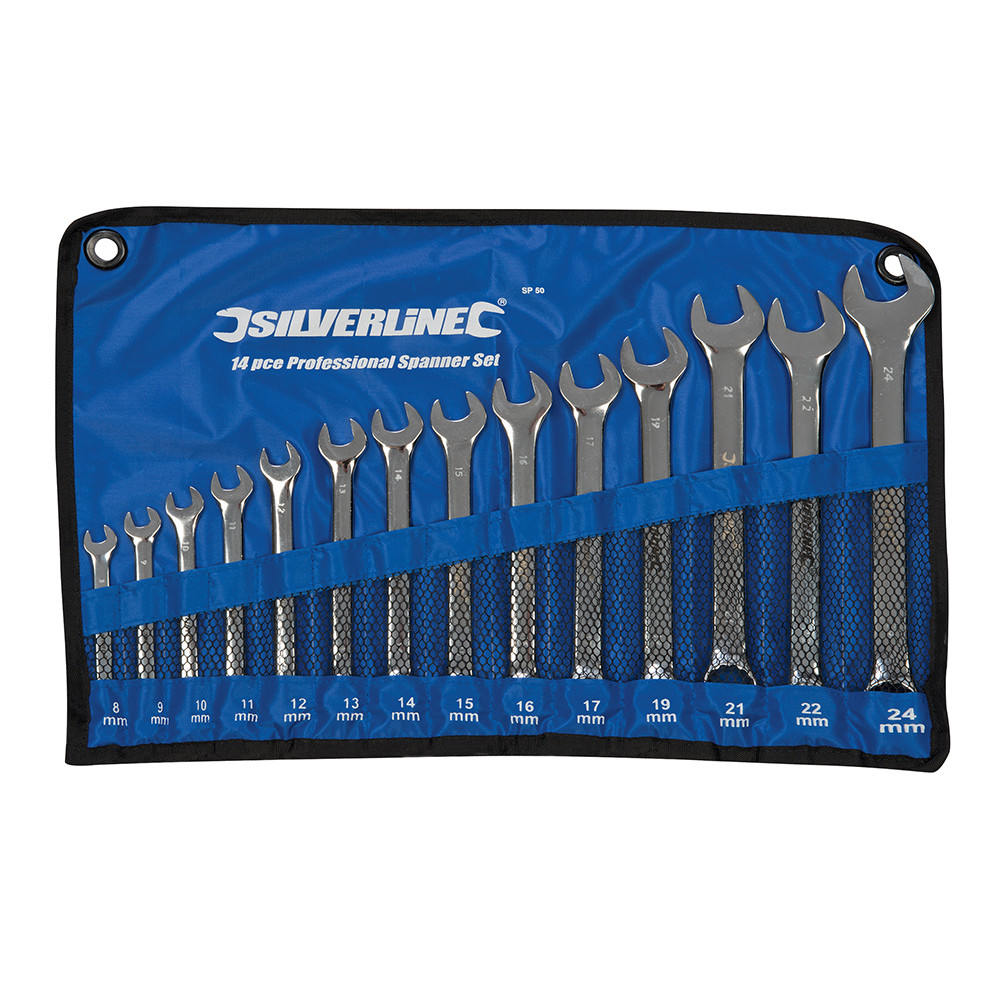 Combination Metric Spanner Set 8 to 24mm - 14 Piece