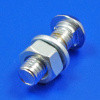 Chrome plated bumper bolt - Short, domed or flat head