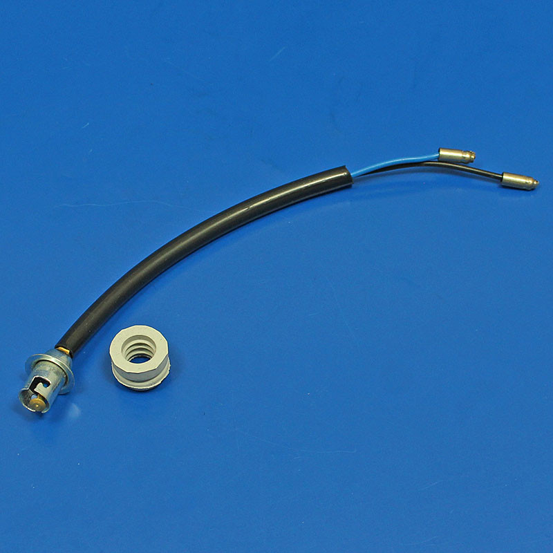 MCC/BA9S pilot bulb holder - single contact, with terminals and rubber grommet