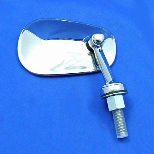 Swing back mirror - 126mm x 85mm 'Oval' head - Oval head with SHORT arm