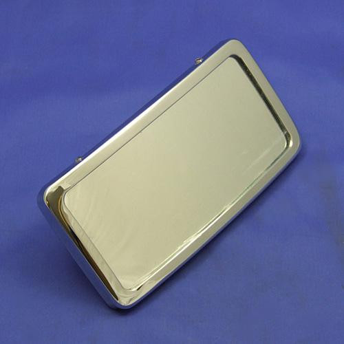 Rectangular rear view mirror - 155mm x 80mm, equivalent to Desmo Type 36 - Chrome plated